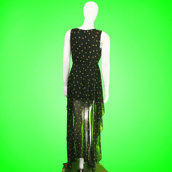 Bohemian 1990s Vintage Polka Dot Asymmetrical Dress - Picture 2 of 3